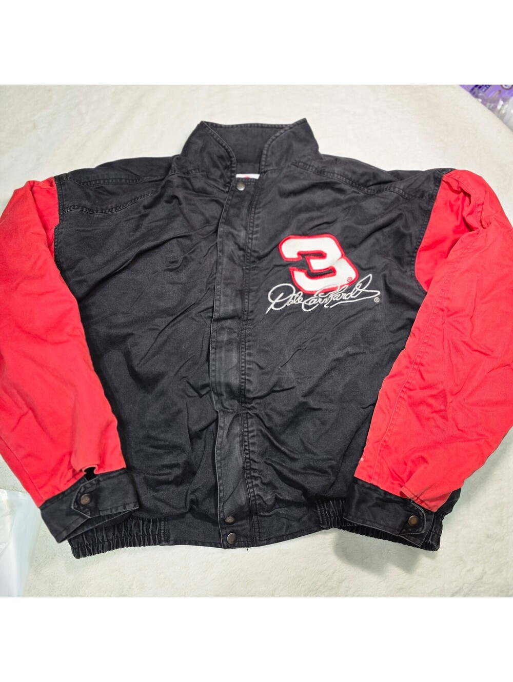 Vtg 90s Dale Earnhardt Sr 3 Competitors View NASCAR Racing Jacket Mens XL Black